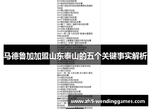 马德鲁加加盟山东泰山的五个关键事实解析
